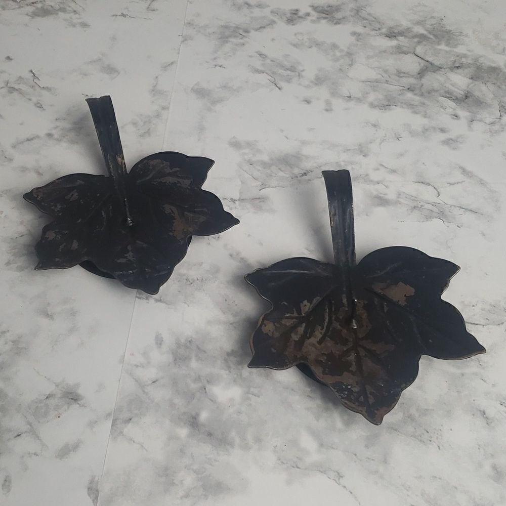 Vintage Leaves Candle Stick Holders